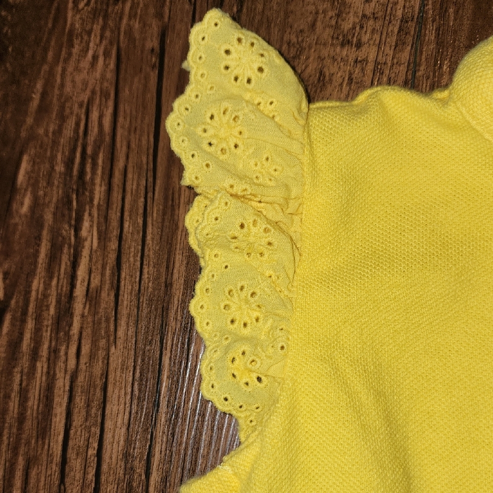 NWOT Polo Ralph Lauren Bright Yellow Kids Romper SILize 18 Months - Picture 8 of 12